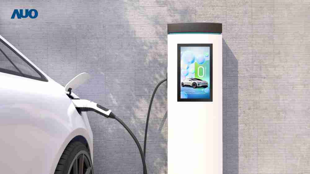 友達〝EVSE車用充電樁解決方案〞專為電動汽車充電樁設計，，，，具有高亮度、、克服戶外艱難環境的耐溫、、、、耐紫外線等特性，，，，並搭載散熱性及擴充性強的高效能工業電腦，，，可實現人機互動訴求，，，如資訊顯示、、、、支付等應用